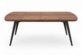**Technische Titel in het Nederlands: "Moderne Houten Eettafel met Zwarte Metalen Poten"**