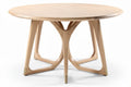 **Technische Titel in het Nederlands: Modern ronde houten tafel met eigentijdse pootconstructie**
