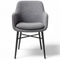 **Moderne bureaustoel met stoffen bekleding en metalen poten**
