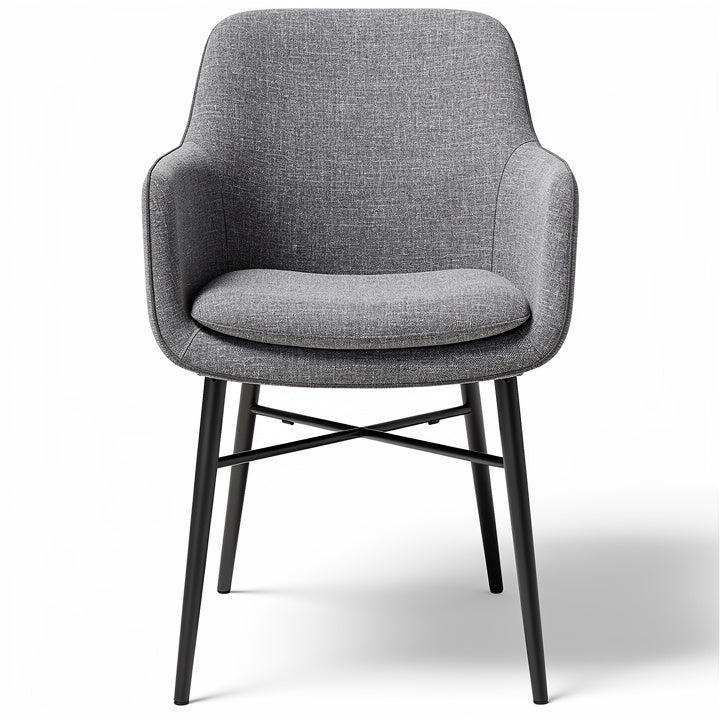 **Moderne bureaustoel met stoffen bekleding en metalen poten**