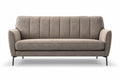 **Moderne bank met gestreept ontwerp en metalen poten**